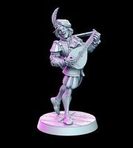 1/24 75mm 3D Print Model Kit Royal Jester Musician Bard Unpainted - £37.48 GBP