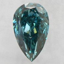 Loose Pear Shape Diamond Fancy Blue Color Enhanced 1.03 Carat SI1 IGI Certified - £1,210.25 GBP