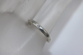 Tiffany &amp; Co. Elsa Perreti Sterling Silver 925 Diamond Band Ring Size 5.25 - £186.61 GBP