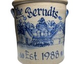 2005 Rowe Pottery Works Salt Glaze Stoneware “Berndts” Canister Crock Ru... - $140.25