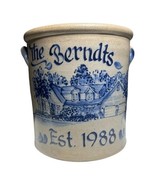 2005 Rowe Pottery Works Salt Glaze Stoneware “Berndts” Canister Crock Ru... - $192.21 CAD