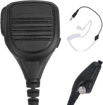 Walkie Talkie Shoulder Lapel Mic Locking 8 Pin Ham Radio Speaker Hands Free Micr - £86.69 GBP