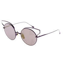 DITA BELIEVER Round Lilac Purple 18K Gold Plated Flash Mirrored 23008 Sunglasses - £174.57 GBP