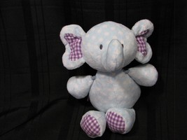 Baby Gund Stripes &amp; Dots Evert Blue Elephant Plush Toy Stuffed Animal 4040372 - £36.39 GBP