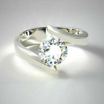 1.10 Ct Round Cut Diamond Bypass Wedding Engagement Ring 14k White Gold Finish  - £75.12 GBP