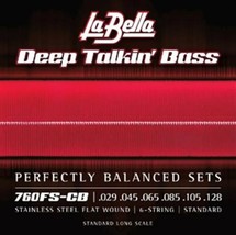 LaBella 760FS-CB Deep Talkin&#39; Bass, Flats, 6-String - Standard 29-128 - $66.99