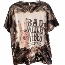 Bad Witch Vibes Bleach Tie Dye Graphic Tee - £18.63 GBP