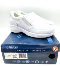 Easy Works Women Magna Slip Resistant Clogs- White, US 8.5 WW - £14.59 GBP