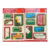 50 Vintage Christmas Peel N Stick Stickers Tags Labels *2 New Packs - £9.48 GBP