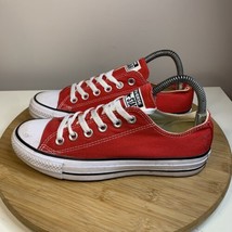 Converse All Star Womens Size 7 Shoes Red Chuck Taylor OX Sneaker Denim ... - £19.45 GBP