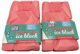 Cool Gear Freezer Gel Pink Ice Block Ice Pack Lot of 2 Freezer Pack - £4.41 GBP