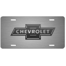 Chevrotet art auto vehicle aluminum license plate car truck SUV grey tag  - $16.58
