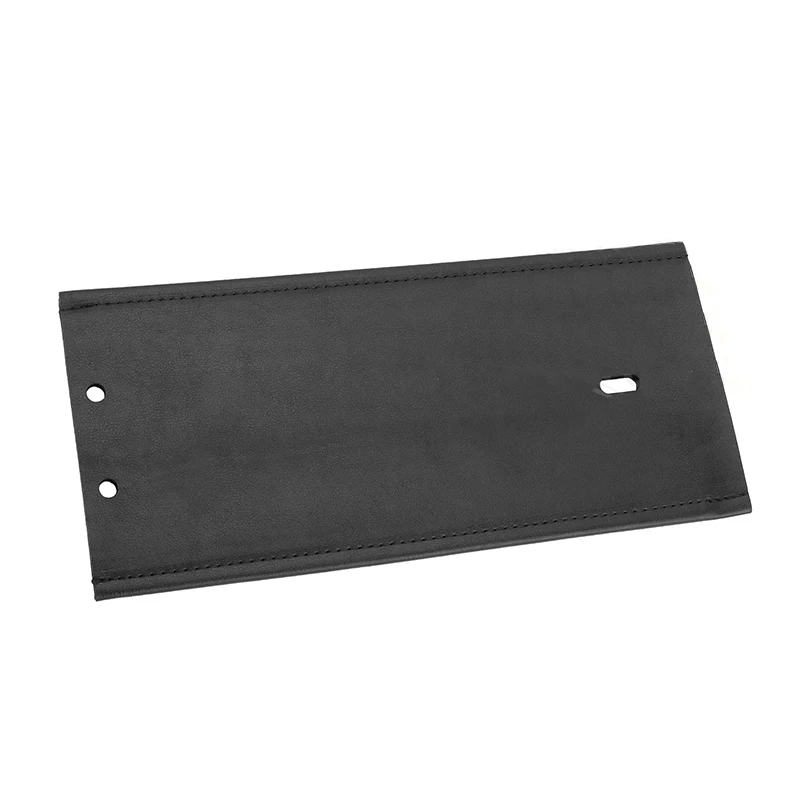 Motorcycle Gas Tank Panel Bib Black Plain Leather Simple Smooth  Harley Dyna 200 - £609.14 GBP