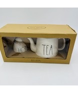 Rae Dunn Artisan Collection by Magenta Honey &amp; Tea Pot Set Ceramic New - £40.47 GBP