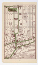 1951 Original Vintage Map Of Albany New York Downtown Business Center - $22.29