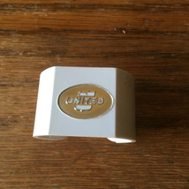 Vintage United Airlines napkin ring white plastic in flight napkin holder  - £15.25 GBP