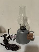 Electrified tin Oil Lamp with Glass Globe image 3