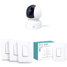 Kasa 2K Qhd Security Camera Pan/Tilt, Starlight Sensor &amp; Light Switch Hs200P3, P - $163.99