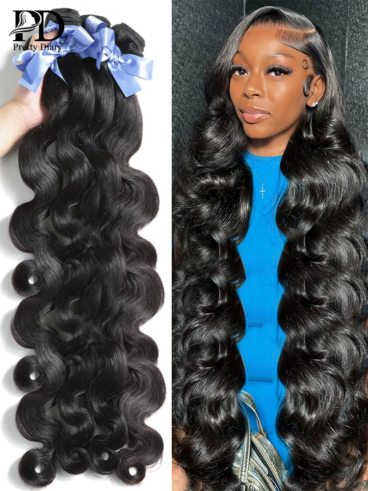 30 40 inch Body Wave Brazilian Human Hair Weave Bundles Water Wave Raw Virgin - £20.77 GBP+