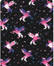 Tossed Sparkly Unicorns on black Knit-Timeless Treasures- 95% cotton / 5% Spande - £10.21 GBP