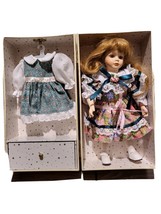 Lasting Impressions Companion Collectible Porcelain doll &amp; dress &amp; furniture - £30.16 GBP