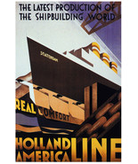 Holland Vintage Decoration  Design Poster.Shipbuilding.Home art Decor 860i - £14.20 GBP+