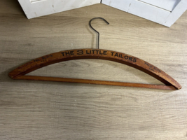Vintage Advertising Wooden Antique Hanger THE THREE LITTLE TAILORS Palo ... - £21.92 GBP