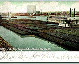 Largest Gas Tank In World Allegheny Pennsylvania PA 1907 DB Postcard C14 - $6.88