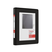 Staples 1/2&quot; Standard 5-1/2&quot; x 8-1/2&quot; Mini View Binder with Round Rings ... - £15.63 GBP