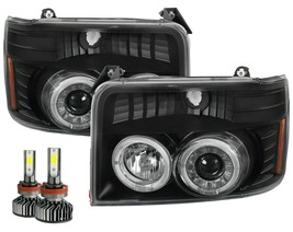 Tiffin Allegro Bus 2001 2002 2003 Black Projector Headlights Head Lamps Led Rv - $306.90