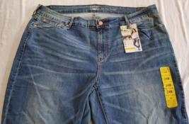 NWT Levi Strauss Signature Curvy Straight Stretch Blue Jeans Size 24M Mi... - £17.05 GBP