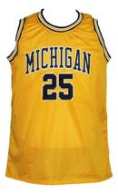 Juwan Howard #25 Custom College Basketball Jersey New Sewn Yellow Any Size image 1