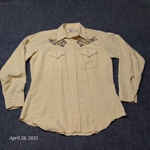 Vintage Cowboy Joe by Atlantic Western Flannel Pearl Snap Shirt Men Larg... - £34.64 GBP
