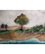Cloudy Day Acrylic Landscape Impression 16 x 20 Canvas - £117.67 GBP