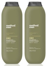 (Pack of 2) Method Men 2-in-1 Shampoo and Conditioner Bergamot + Lime - 14 fl oz - £23.36 GBP