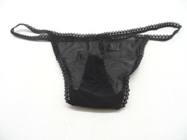 Adore Me Women&#39;s Thong Cheeky Panty 07754 Black Size Medium - £3.78 GBP