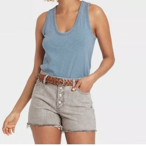 Three (3) Universal Thread™ ~ X-Small ~ Big Sur Blue ~ 100% Cotton ~ Tan... - $30.00