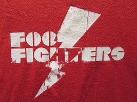FOO FIGHTERS LOGO 2007 ONE-SIDED LARGE PRE-OWNED SHIRT 100% COTTON DAVE ... - £9.33 GBP
