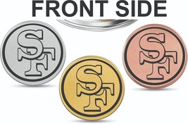 San Francisco, 49ers , Coin Golden,Golden Rose,Silver Custom Coin,Nfl - £11.98 GBP