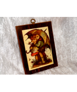 HUMMEL PRINT laminated on wood w/wall hanger 5 X 6.75&quot; (pantry) - £4.67 GBP