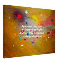 Stargazer by John - 18 x 24&quot; Quality Stretched Canvas Evocative Vibrant Word Art - £63.57 GBP