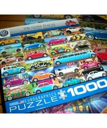 Jigsaw Puzzle 1000 Pcs Volkswagen VW Bugs Painted Fun Around The World Complete - $14.84
