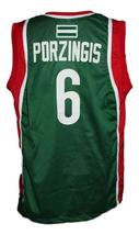 Kristaps Porzingis #6 Sevilla Baloncesto Basketball Jersey New Green Any Size image 2