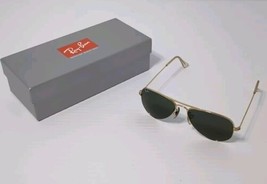 Vintage Ray Ban USA 52 14 Xs Arista Aviator Sunglasses G15 True Green Lenses - $88.98