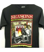 Star Wars Seasons Greetings Vader Skywalkers Piano Fire T-Shirt Small Ch... - £14.53 GBP