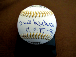 Phil Niekro Hof 97 Braves Yankee Signed Auto Gold Glove Award Baseball Jsa Gem - £157.77 GBP