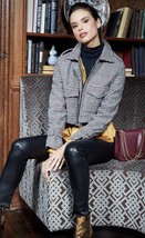 Few Moda Houndstooth Check Crop Jacket Small NWT New - $39.59
