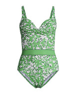 DRAPER JAMES x Lands End One Piece SWIMSUIT Size: 14 New SHIP FREE Tummy... - $115.00