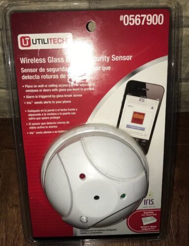 Utilitech Wireless Glass Break Security Sensor 0567900 Lowes Iris - $14.85
