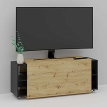 FMD TV Unit Cabinet 194.5x39.9x49.2 cm Artisan Oak and Black - £147.55 GBP